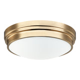 Fresh Colonial Ceiling Mount 14 Inch Aged Gold Brass