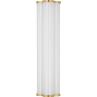 Freya Vanity Light — 16", Milk, Burnished Brass