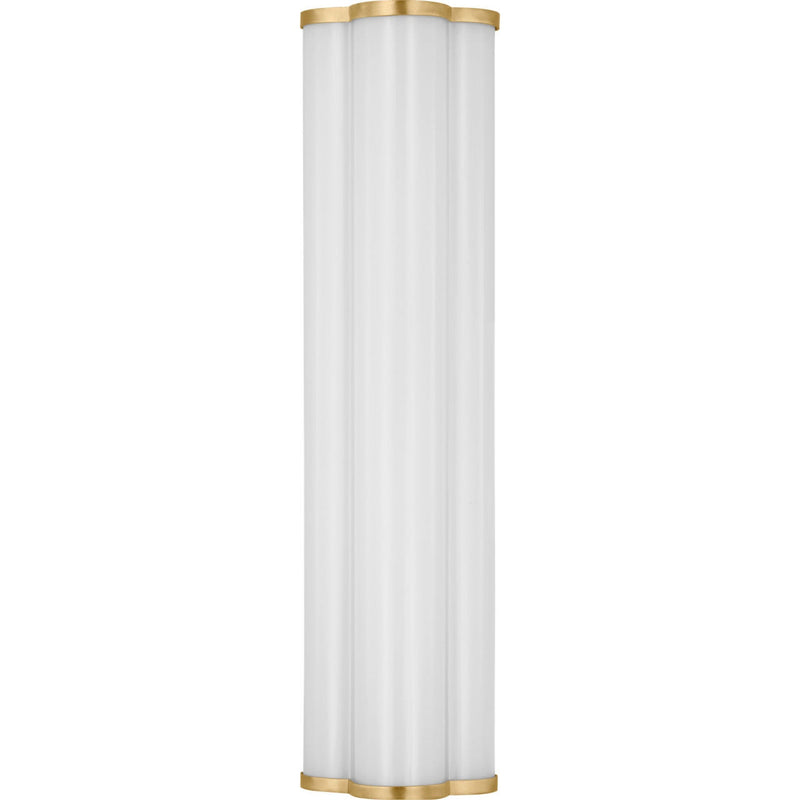 Freya Vanity Light — 16", Milk, Burnished Brass