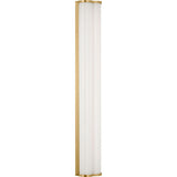Freya Vanity Light — 22 1/2", Milk, Burnished Brass