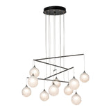 Fritz Globe 10-Light Mobile Chandelier, shown in Oil Rubbed Bronze, Standard, by Hubbardton Forge