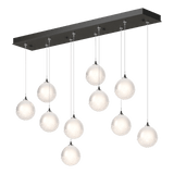 Fritz Globe Round Multilight Pendant 10 Lights Natural Iron Long By Hubbardton Forge