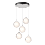 Fritz Globe Round Multilight Pendant 5 Lights White Long By Hubbardton Forge