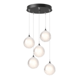 Fritz Globe Round Multilight Pendant 5 Lights Ink Long By Hubbardton Forge