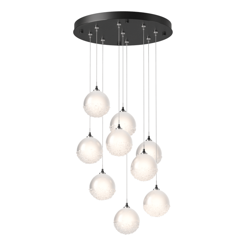 Fritz Globe Round Multilight Pendant 9 Lights Ink Long By Hubbardton Forge