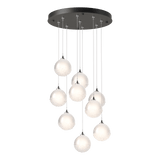 Fritz Globe Round Multilight Pendant 9 Lights Natural Iron Long By Hubbardton Forge