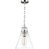 Frontage Pendant — 10", Satin Nickel
