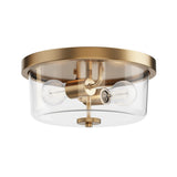 Fuller Flush Mount Natural Aged Brass by Maxim Lighting