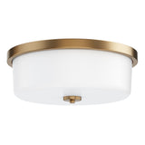 Fuller Flush Mount Natural Aged Brass by Maxim Lighting