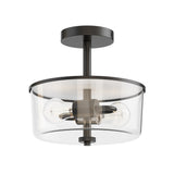 Fuller Semi Flush Pendant Black by Maxim Lighting