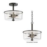 Fuller Semi Flush Pendant Black by Maxim Lighting