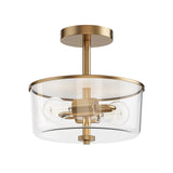 Fuller Semi Flush Pendant Natural Aged Brass by Maxim Lighting