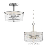 Fuller Semi Flush Pendant Satin Nickel by Maxim Lighting