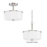 Fuller Semi Flush Pendant Satin Nickel by Maxim Lighting
