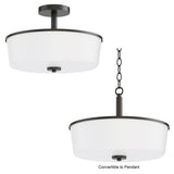 Fuller Semi Flush Pendant Black by Maxim Lighting