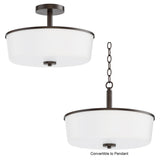 Fuller Semi Flush Pendant Oil Rubbed Bronze by Maxim Lighting
