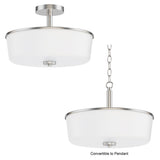 Fuller Semi Flush Pendant Satin Nickel by Maxim Lighting