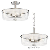 Fuller Semi Flush Pendant Satin Nickel by Maxim Lighting