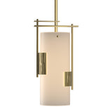 Fullered Impressions Mini Pendant in Modern Brass by Hubbardton Forge