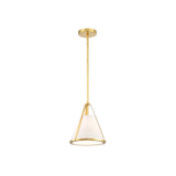 Fulton Cone Pendant 9.25'' Antique Gold