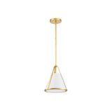 Fulton Cone Pendant 9.25'' Antique Gold