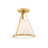 Fulton Cone Semi-Flush Mount 9.25'' Antique Gold