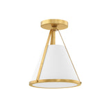 Fulton Cone Semi-Flush Mount 9.25'' Antique Gold