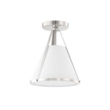 Fulton Cone Semi-Flush Mount 9.25'' Polished Nickel