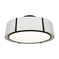Fulton Drum Semi-Flush Mount 24'' Black