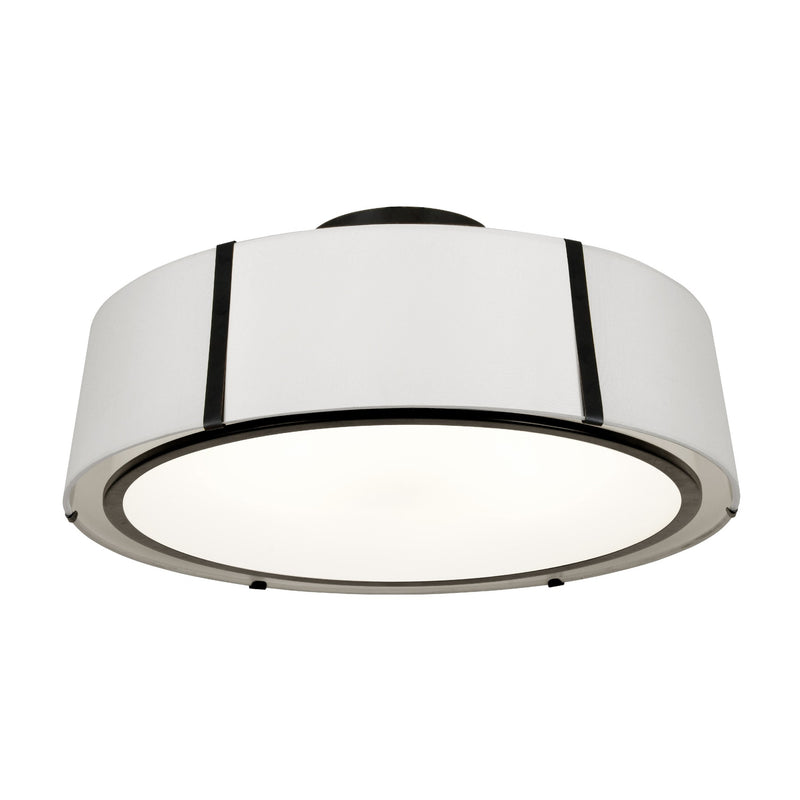 Fulton Drum Semi-Flush Mount 24'' Black