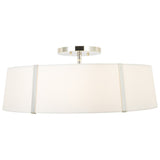 Fulton Drum Semi-Flush Mount 24'' Polished Nickel