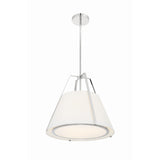 Fulton Empire Pendant 20'' Polished Nickel