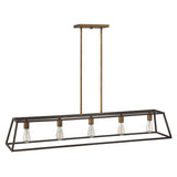 Fulton Large Five Light Open Frame Linear - Bronze - by Hinkley