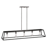 Fulton Large Five Light Open Frame Linear - Aged Zinc - by Hinkley