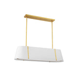 Fulton Linear Oval Chandelier 41.75'' Antique Gold
