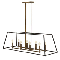 Fulton Medium Eight Light Open Frame Linear