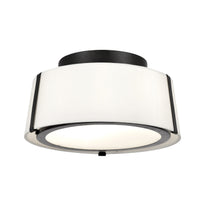 Fulton Semi Flush Mount 12'' Black