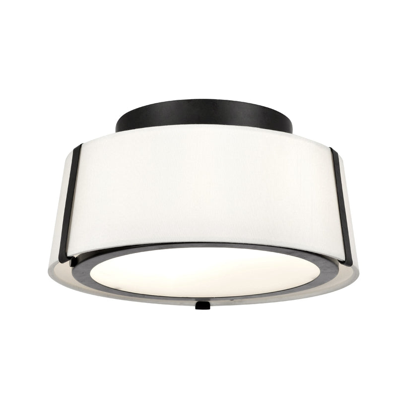 Fulton Semi Flush Mount 12'' Black
