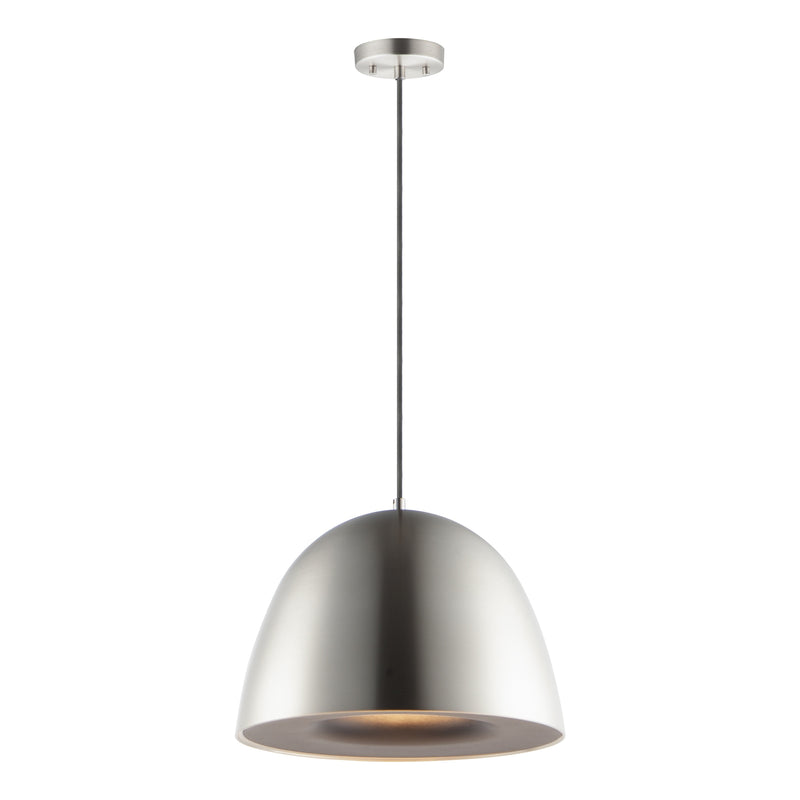 Fungo LED Pendant by ET2 - 16 Inch, Satin Nickel / Black