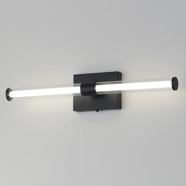 Fuse Vanity Light Small Black By ET2 Side View
