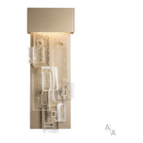 Fusion LED Wall Sconce Large, shown in Soft Gold, by Hubbardton Forge