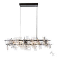 Fusion Linear Suspension 10 Light, shown in Ink, by Hubbardton Forge