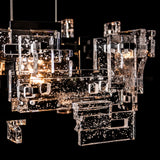 Fusion Linear Suspension 10 Light detail in Ink, by Hubbardton Forge