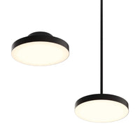 Fusion Trimless Pendant and Flush Mount by Dals - 12 Inch, Black