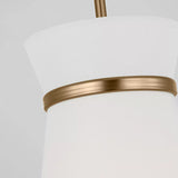 Fynn One Light Pendant Satin Brass By Generation Lighting - Detailed View1