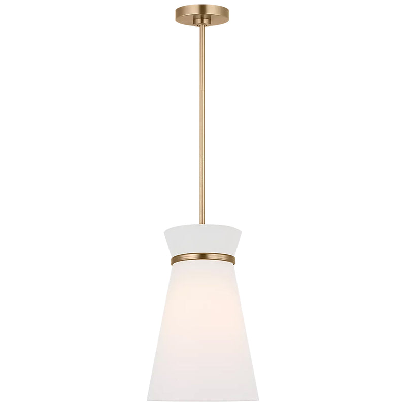 Fynn One Light Pendant Satin Brass By Generation Lighting