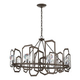 GATSBY CHANDELIER BY HUBBARDTON FORGE, FINISH: BRONZE, ACCENT: CRISTAL, , | CASA DI LUCE LIGHTING