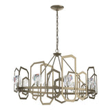 GATSBY CHANDELIER BY HUBBARDTON FORGE, FINISH: SOFT GOLD, ACCENT: CRISTAL, , | CASA DI LUCE LIGHTING