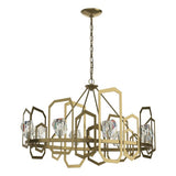 GATSBY CHANDELIER BY HUBBARDTON FORGE, FINISH: MODERN BRASS, ACCENT: CRISTAL, , | CASA DI LUCE LIGHTING