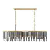 Gemma 52'' Modern Gold Linear Chandelier by Crystorama
